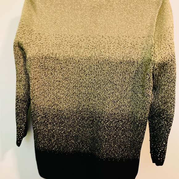 Alfred Dunner Black/Gold Pullover Sweater - Picture 8 of 8